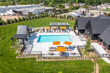 Swimming pool with sundeck